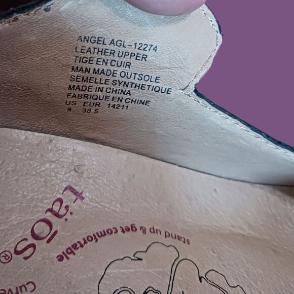 Taos Angel Mary Jane Black Leather With Strap Size 8 - Picture 3 of 16